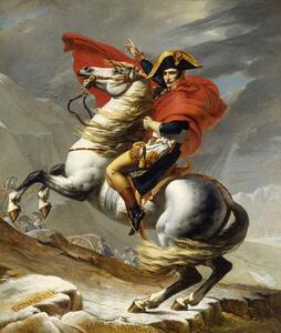 David, Jacques Louis - Konsttryck Napoleon Crossing the Alps on 20th May 1800, (35 x 40 cm)