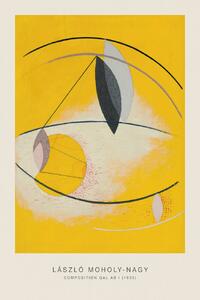 Konsttryck Composition Gal Ab I (Original Bauhaus in Yellow, 1930) - Laszlo / László Maholy-Nagy, (26.7 x 40 cm)