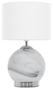 Bordslampa i Vitt Rund Lampskärm Elegant Bas Beliani