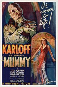 Konsttryck The Mummy (Vintage Cinema / Retro Movie Theatre Poster / Horror & Sci-Fi), (26.7 x 40 cm)