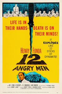 Konsttryck 12 Angry Men (Vintage Cinema / Retro Movie Theatre Poster / Iconic Film Advert), (26.7 x 40 cm)