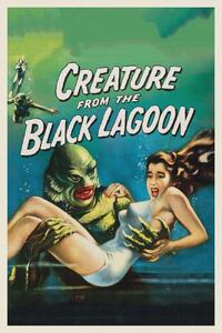 Konsttryck Creature from the Black Lagoon (Vintage Cinema / Retro Movie Theatre Poster / Horror & Sci-Fi), (26.7 x 40 cm)