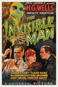 Konsttryck The Invisible Man (Vintage Cinema / Retro Movie Theatre Poster / Horror & Sci-Fi), (26.7 x 40 cm)
