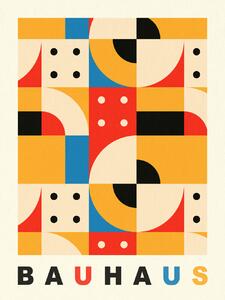 Konsttryck Original Bauhaus (No.3) in Red & Yellow, (30 x 40 cm)