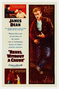 Konsttryck Rebel without a cause, Ft. James Dean (Vintage Cinema / Retro Movie Theatre Poster / Iconic Film Advert), (26.7 x 40 cm)