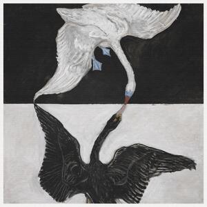 Konsttryck The Swan No.1 (Black & White) - Hilma af Klint, (40 x 40 cm)