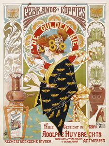 Konsttryck Coffee Shop Advert (Art Nouveau Café) - Alphonse Mucha, (30 x 40 cm)