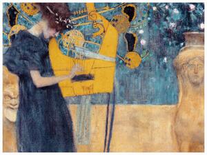 Bildreproduktion The Music (Female Portrait) - Gustav Klimt, (40 x 30 cm)