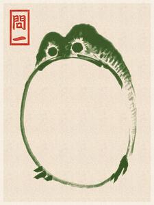 Konsttryck Japanese Grumpy Toad (Frog Print 2) - Matsumoto Hoji, (30 x 40 cm)