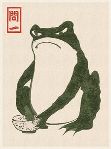 Konsttryck Japanese Grumpy Toad (Frog Print 3) - Matsumoto Hoji, (30 x 40 cm)