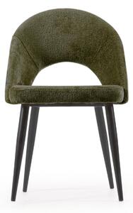 LAFORMA Mael matbordsstol - grönt tyg och svart stål