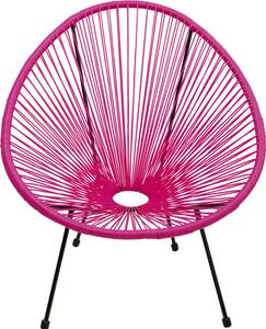 KARE DESIGN Acapulco Pink fåtölj / trädgårdsstol - rosa plast och stål