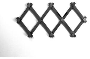 KARE DESIGN Crossing Matt Black vägggarderob, med 10 krokar - svart stål