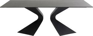KARE DESIGN Gloria Black Ceramic matbord, rektangulärt - svart mineralmarmor och svart stål