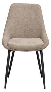 ROWICO Sierra chair beige fabric/black metal legs