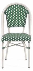LAFORMA Marilyn bistro trädgårdsstol - vit/grön polyeten och vit aluminium