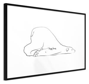 ARTGEIST PLAKAT - Resting Polar Bear Guld med passepartout