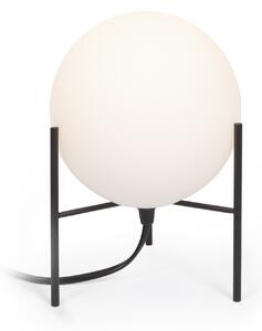 LAFORMA Seina Bordslampa, Rund - Vitt Spelat Glas och Svart Stål