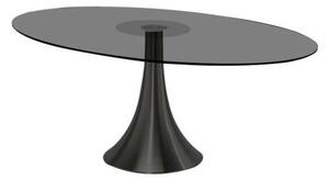 KARE DESIGN Grande Possibilita Matbord, Ovalt - R&oumlkf&aumlrgat Glas och Svart Alu