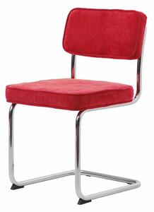 UNIQUE FURNITURE Rupert Matstol - Röd Manchester Sammet av Pol1ter och Krommetall