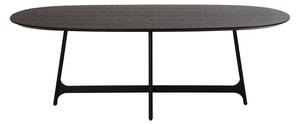 DAN-FORM Ooid matbord, ovalt - svart askfanér och svart stål