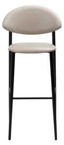 DAN-FORM Tush barstol, med ryggstöd och fotstöd - kashmir konstläder och svart stål