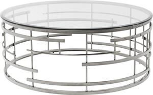 KARE DESIGN Jupiter soffbord - glas/silver stål, runt