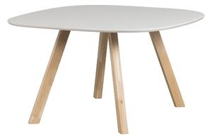 WOOOD Tablo matbord, med organisk form, fyrkantig - dimmig grå ask och naturlig ek
