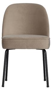 BEPUREHOME Vogue matbordsstol - khaki sammetspol1ter och svart metall