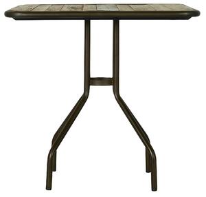 IB LAURSEN Cafébord fyrkantigt UNIKA bordsskiva i trä m/metallstomme