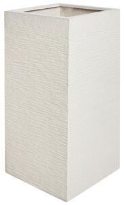 Blomkruka Ljusbeige Lera 40 x 40 x 77 cm UV-resistent Beliani