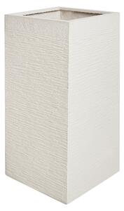 Blomkruka Ljusbeige Lera 33 x 33 x 70 cm UV-resistent Beliani