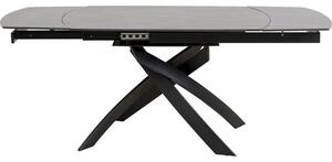 KARE DESIGN Twist matbord, m. 2 extra tallrikar - svart keramiskt stengods/glas och stål