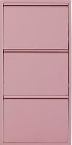 KARE DESIGN Caruso 3 skoskåp, w. 3 dörrar - rosa stål