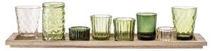 BLOOMINGVILLE Sanga bricka med pärlställ, grönt, glas, set om 9