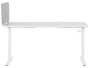Skrivbordsskärm Avskärmning Blå PET-tyg 80 x 40 cm Modulära Fästklämmor Hemmakontor Beliani