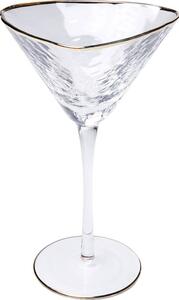 KARE DESIGN Hommage cocktailglas, med struktur och guldkant, handgjort - klart glas