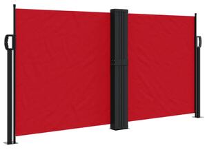 Infällbar sidomarkis röd 120x1200 cm