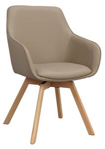 ALISON Karmstol Snurr beige/Ek