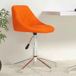 Snurrbar kontorsstol orange konstläder
