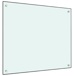 Stänkskydd vit 70x60 cm härdat glas