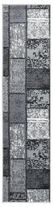 Gångmatta grå BCF med blockmönster 60x150 cm