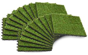 Konstgräsplattor 20 st 30x30 cm grön