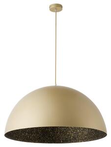 Ljuskrona med textilsladd SFERA 1xE27/60W/230V diameter 70 cm guld/svart