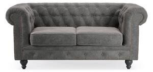 CHESTERFIELD LUX 2-sits Soffa Mörkgrå -