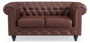 CHESTERFIELD LUX 2-sits Soffa Mörkbrun -