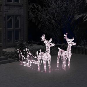 Juldekoration renar & släde 160 LED 130 cm akryl