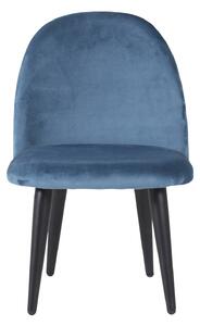 VENTURE DESIGN Velvet Chair XXS matbordsstol - blå velour och metall