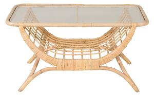 VENTURE DESIGN Moana Trädgårdsbord, med Hylla - Glas och Naturlig Bambu
