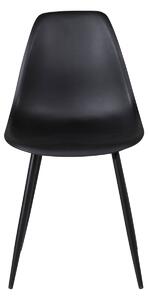 VENTURE DESIGN Polar Plastic matbordsstol - svart plast och svart metall